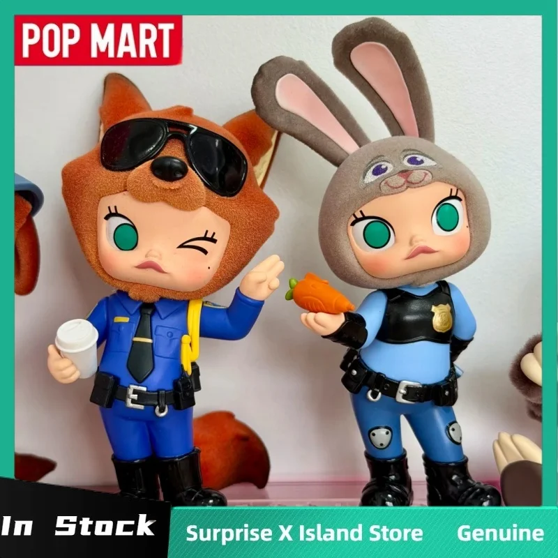 Pop Mart Zootopia X Molly Disney Collaboration Series слепая коробка модная игрушка периферийная модель фильма Mystery Box коллекция подарок
