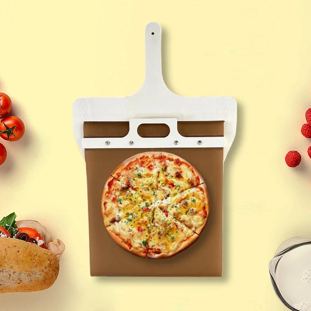Sliding Pizza Peel Pizza Sliding Spatula Non-stick Wooden Portable Pizza Peel Multifunction with Handle for Home Kitchen