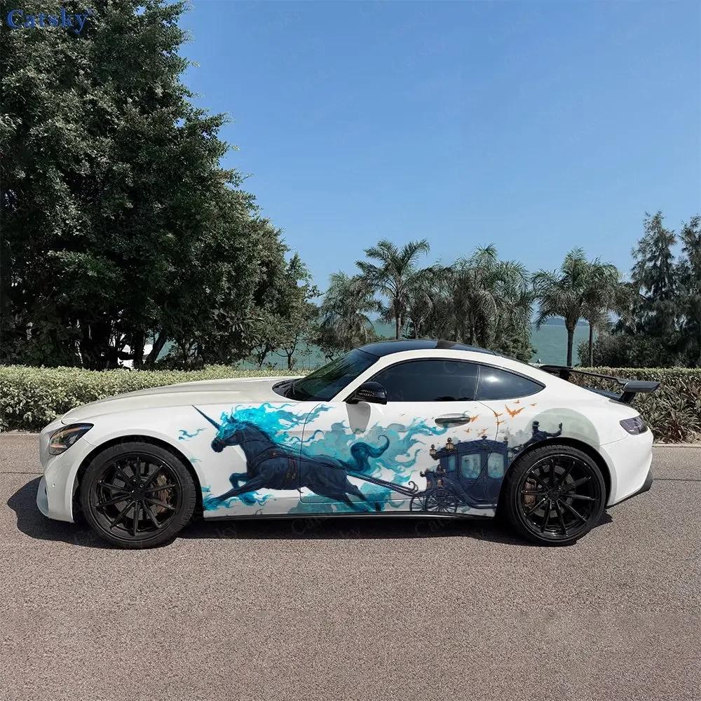 2pcs Undead Night Gallop, Durable, Fade-resistant, Enhance Vehicle Aesthetics With Bold Artistic Design