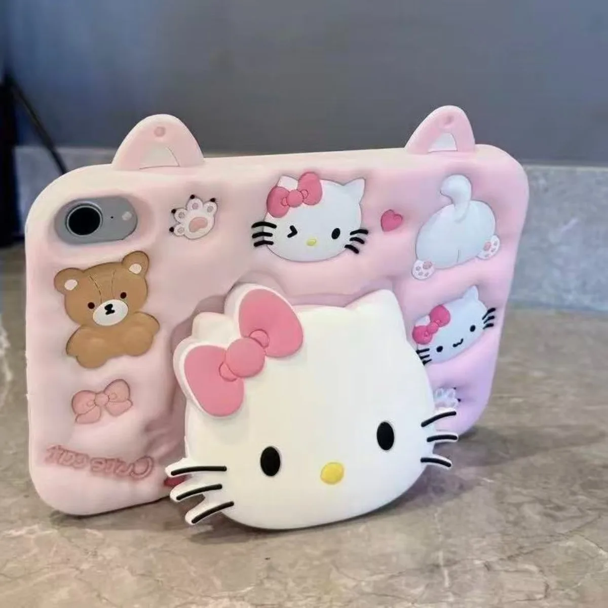 Linda Funda de Silicona Sanrio HelloKitty para iPad 11/9/Air5/6/7 con Kuromi, My Melody y Cinnamoroll, Regalo Kawaii de Anime para las Fiestas