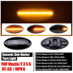 2pcs For Mazda 3 (BK) 2003-2009 Led Dynamic Side Marker Turn Signal Light Sequential Blinker Light Emark