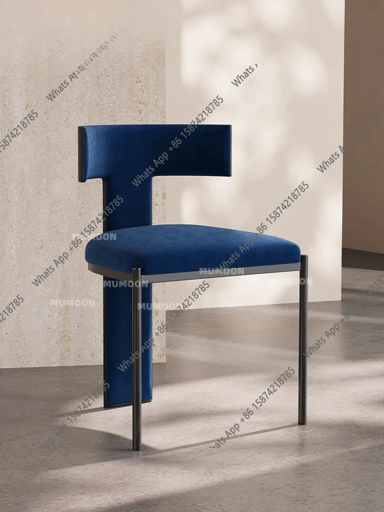 

Italian dining chair home designer minimalist light luxury dressing chair high-end back chair medieval style