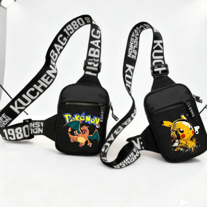 

New Pikachu Pokemons Shoulder Bags Charizard Kawaii Anime Figures Chest Pack Cartoon Fashion Large Capacity Small Crossbody Bag