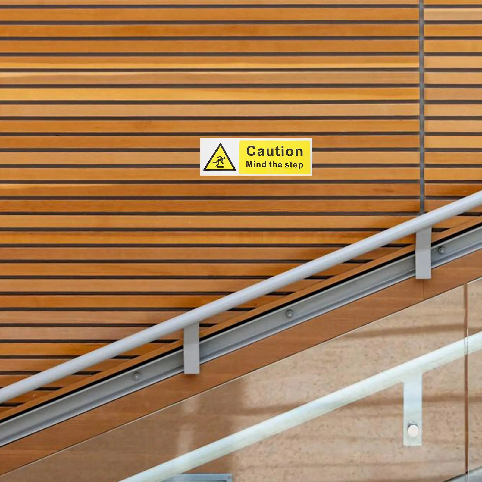 Self Adhesive Safety Signs Waterproof Warning Stickers the Step PVC Traffic Sign Watch Your Step Floor Decals Stair
