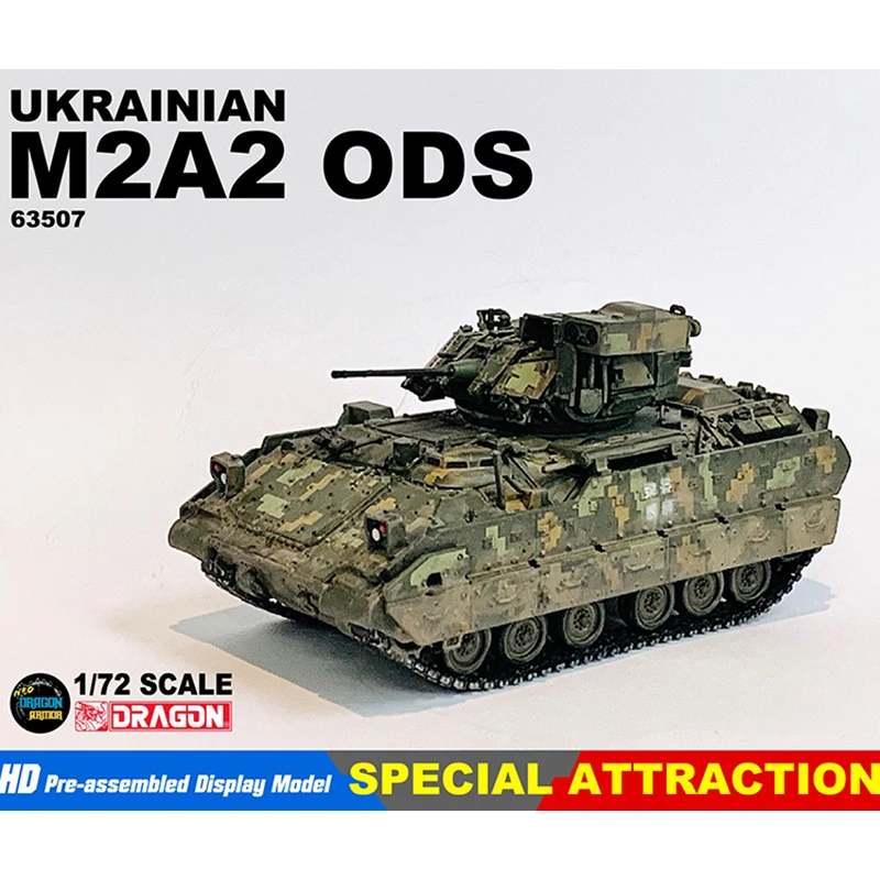 

Масштаб 1:72, ПВХ пластик, Украина, M2A2 ODS, Bradley, пехотный танк, модель военного боевого типа, классические подарки для взрослых, игрушки