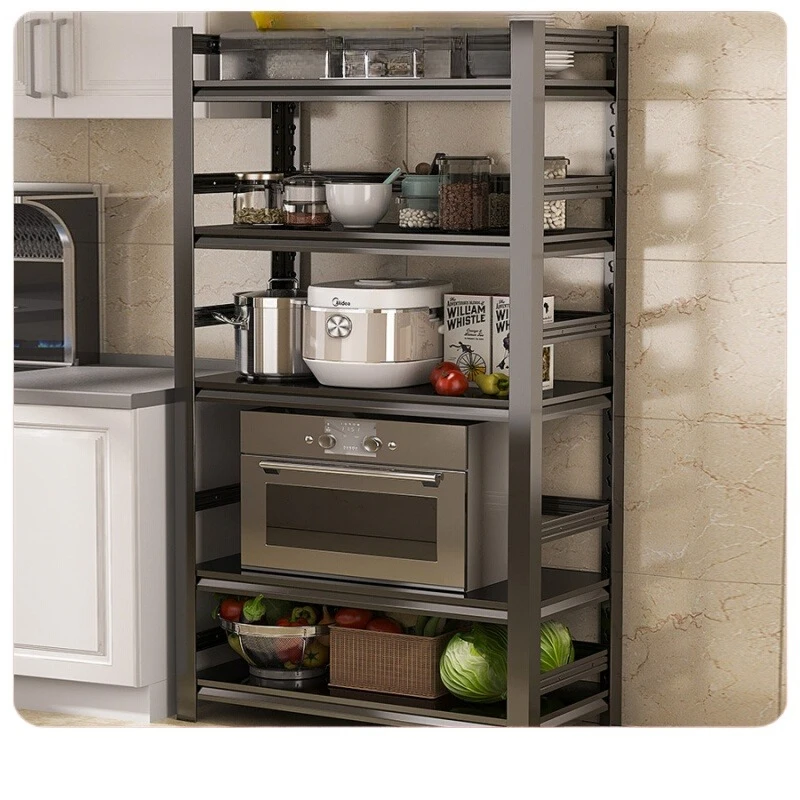 

CL advanced removable multi-layer kitchen floor rack multi-functional microwave oven pot rack locker