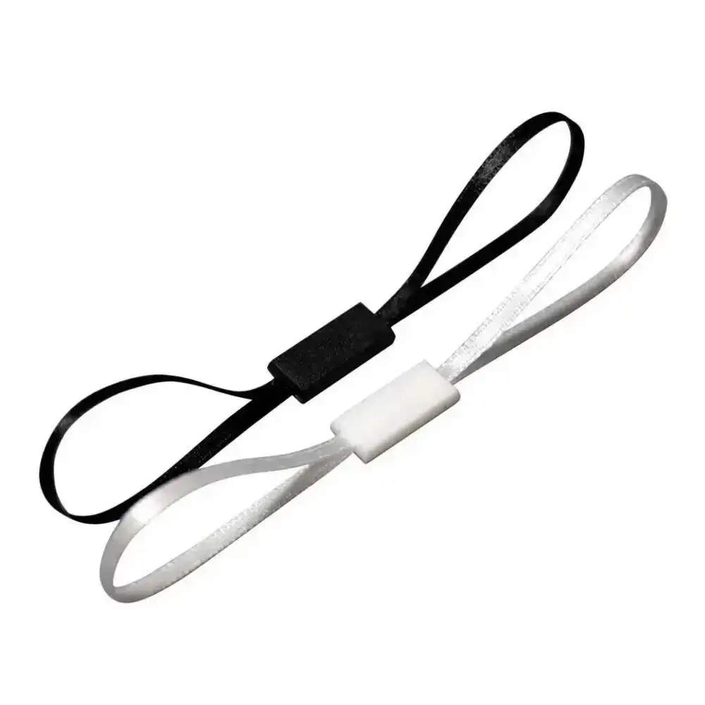 1000 Stück/Lot Kleidungsetikett-Seil Tasche Polyesterfaden Leeres Rechteckiges Doppel-Einsatz-Band Hängeseil Schnalle Universelles Etikett – Detail 1