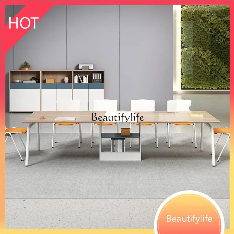 style  Small meeting long table simple modern rectangular desk reception desk ss 8617