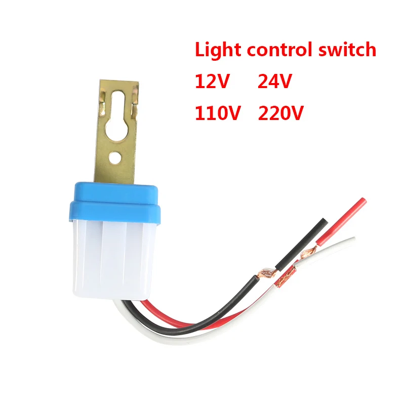 

10A Photoswitch Sensor Switch 50-60Hz Auto On Off Photocell Street Light Control DC 12V 24V 110V AC 220V