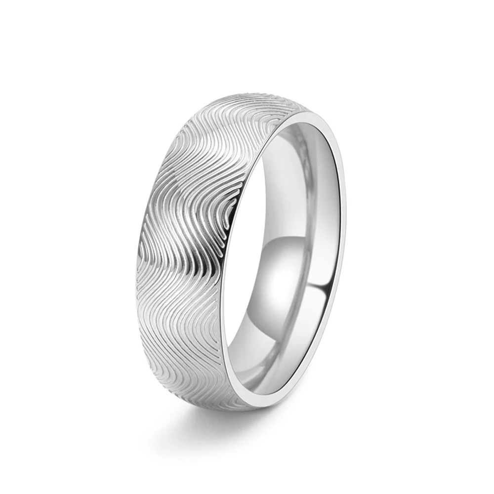 Bague unisexe en acier inoxydable, motif ondulé, style Boho, bijoux réglables pour hommes et femmes, minimaliste, Streetwear, cadeau