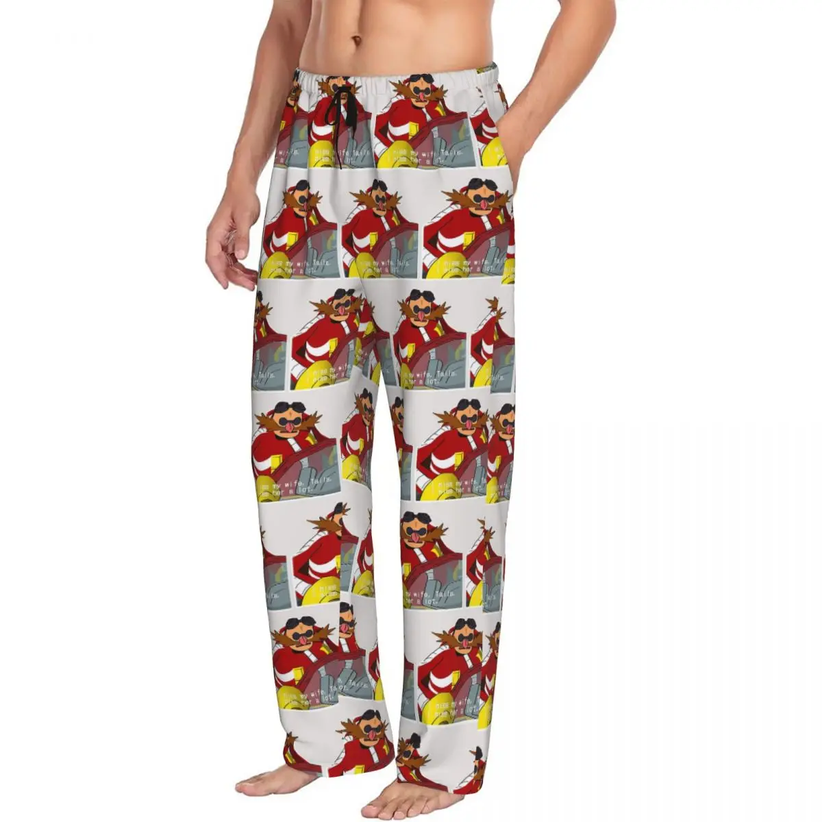 

Custom I Miss My Wife Tails Snapcube Eggman Men Pajama Pants Lounge Sleep Sleepwear Bottoms with Pockets