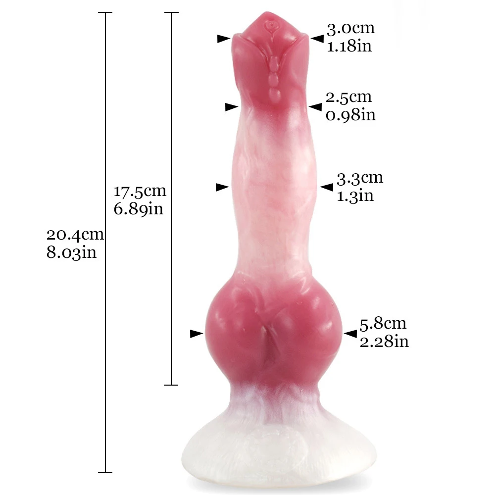 Soft silicone dildo Big Dog penis Long anal butt plug With Sucker Large Knot Animal Penis Sex Toys For Women faak Sexules toys