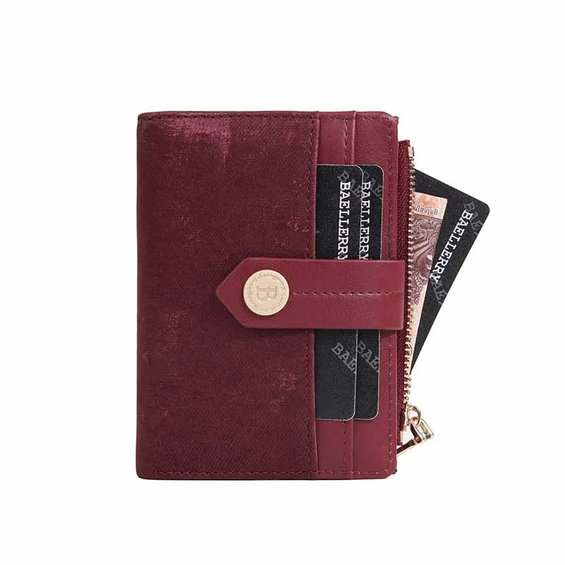 

2025 Women Small Leather Rfid Wallets Zipper Coin Pocket Fashion Lady Short Money Purse Multi Card Holder Cute Mini Small Wallet