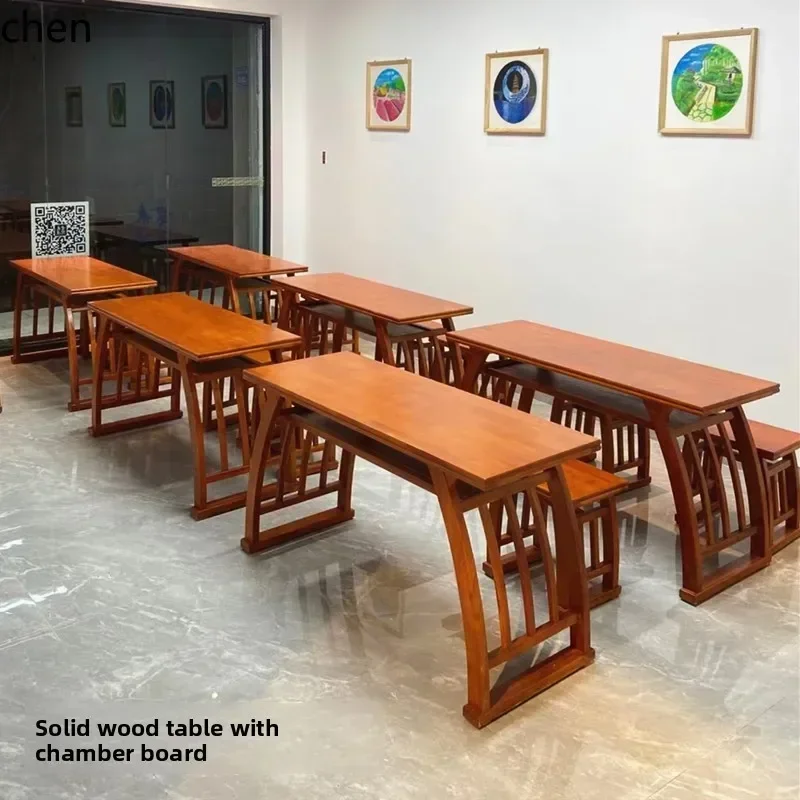 DSA -- wood elm double Sinology table piano table painting case calligraphy copy saddle table