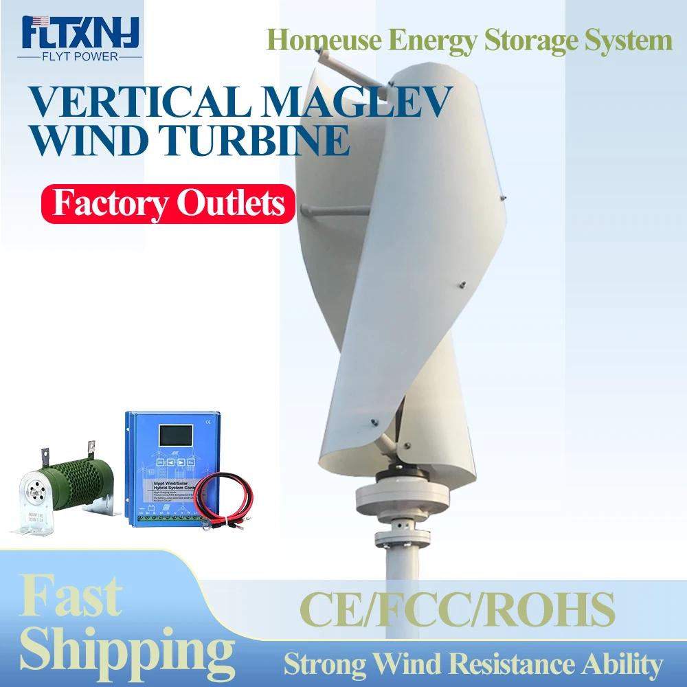 10KW 8000W 12V 24V 48V Vertical Wind Turbine Generator Windmill Motor Home Use Low Noise High Efficiency Poland EU Warehouse