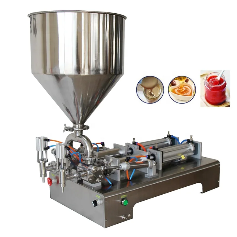 Semi Automatic Single Nozzle Cream Honey Chocolate Sauce Water Bottle Filling Packaging Machine with Heater Filler