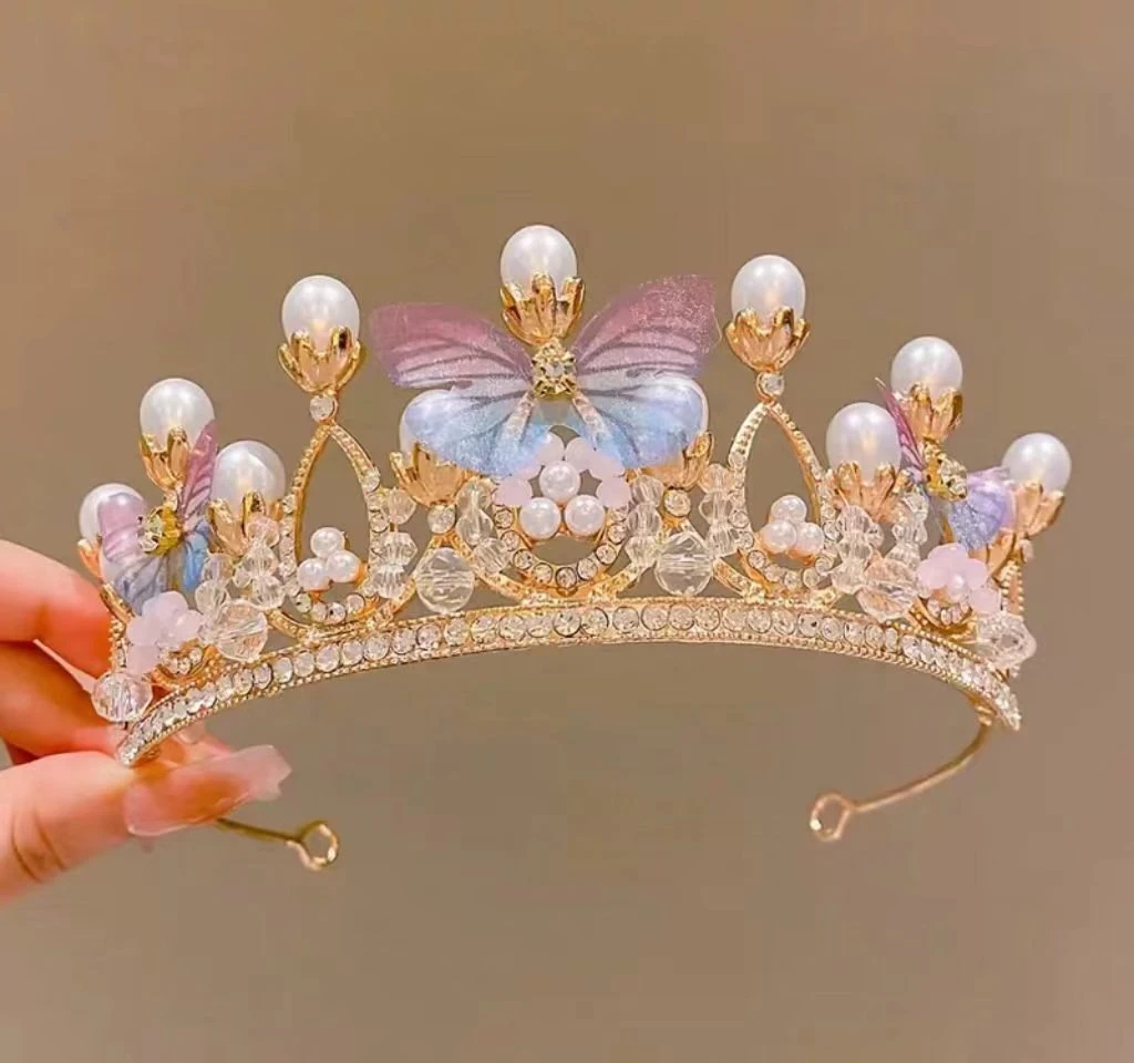 Crystal Princess Tiara Headband, Elegant Rhinestone Crown for 18th Birthday Bridal Girls, Wholesale Hair Accessories