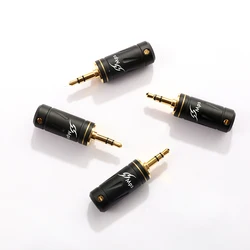 HiFi MPS Stegodon 3 bieguny 3.5mm Audio 24K pozłacana wtyczka AUX 3.5 złącza złącze typu jack zestaw słuchawkowy Stereo do 8mm