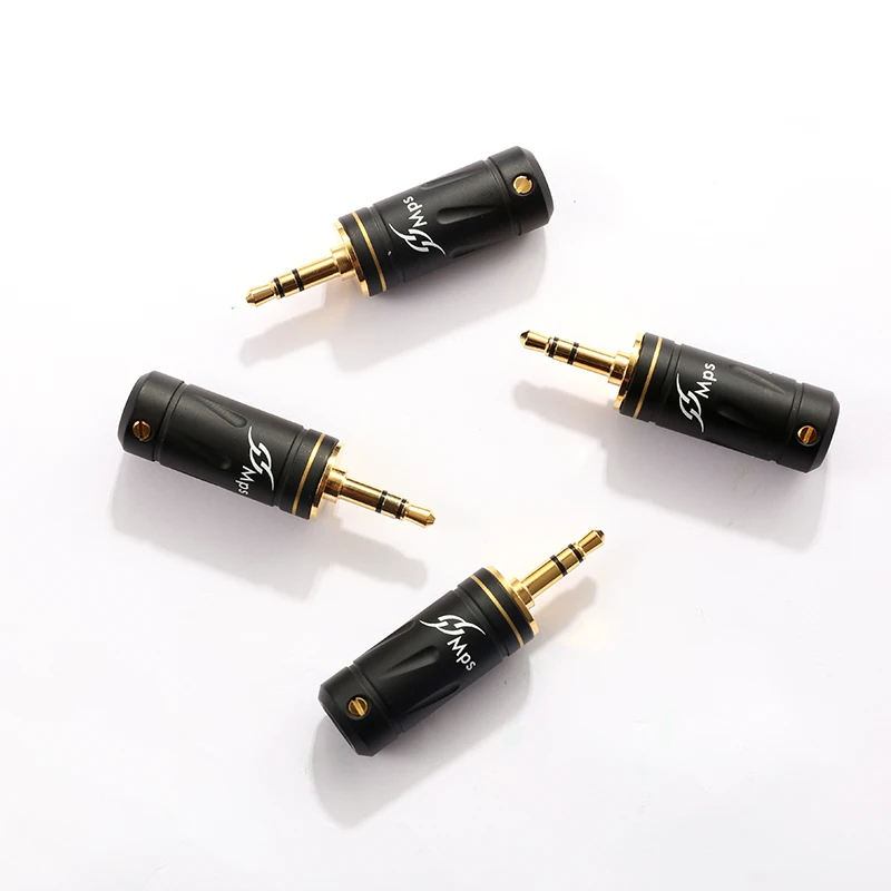 HiFi MPS Stegodon 3 poles 3.5mm Audio 24K Gold Plated AUX plug 3.5  Connectors jack Connector plug jack Stereo Headset for 8mm