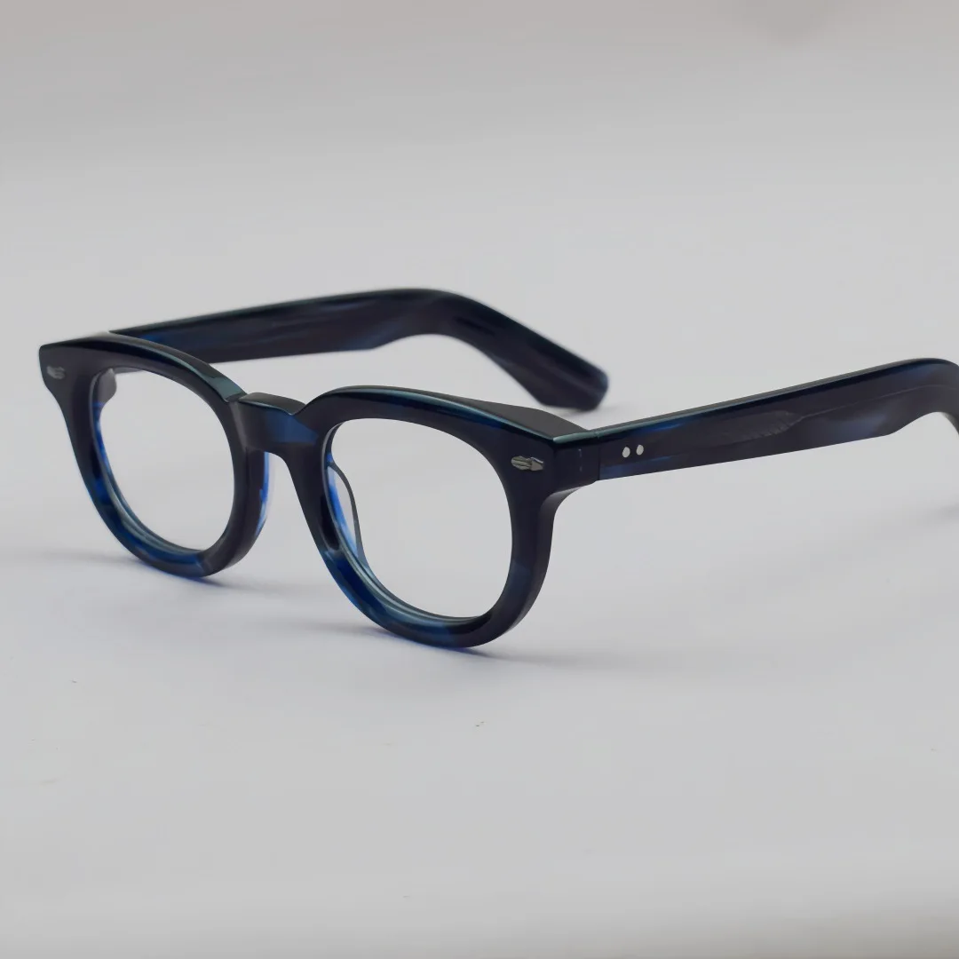 

High-End Retro Thick Frame Optical Eyeglass Small Rice Nail Metal New Hot Selling Niche Eyewear Spectacles