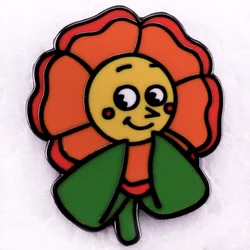Cagney Carnation Enamel Pin Game Cupheads Badge Cheeky Flower Meme Brooch Gamer Gift Accessories