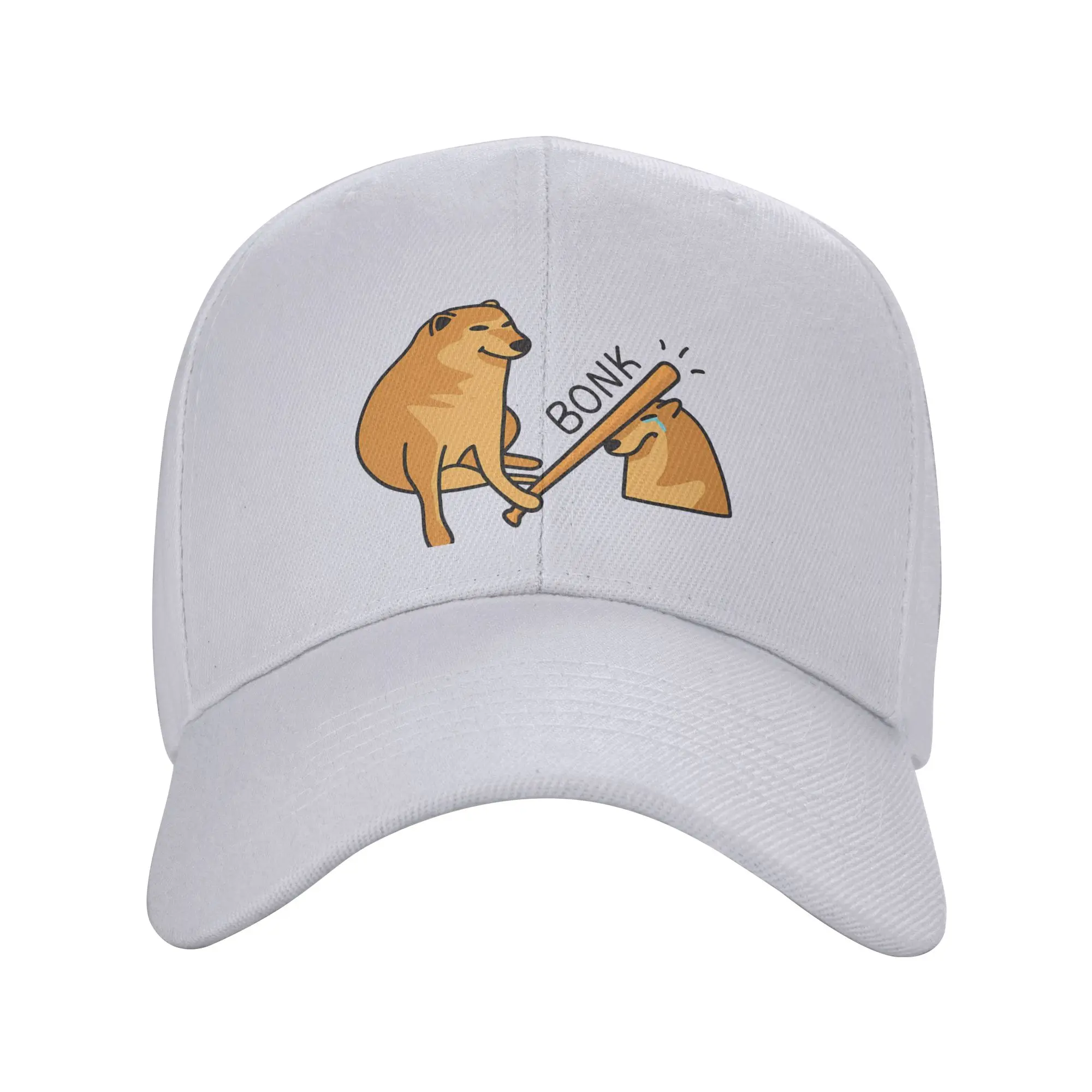 Fashion Cheems Bonk Dog Curved Brim Baseball Cap Daily Outfits Sun Visor Ladies