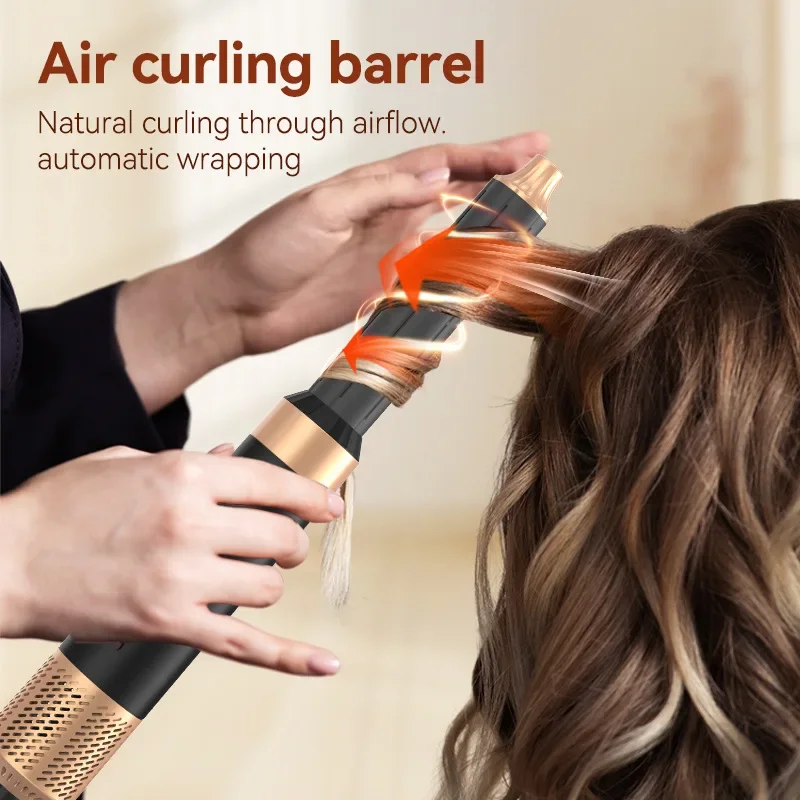 Six-in-one hot air comb straight roll blowing hair dryer all-in-one curling iron straight hair comb