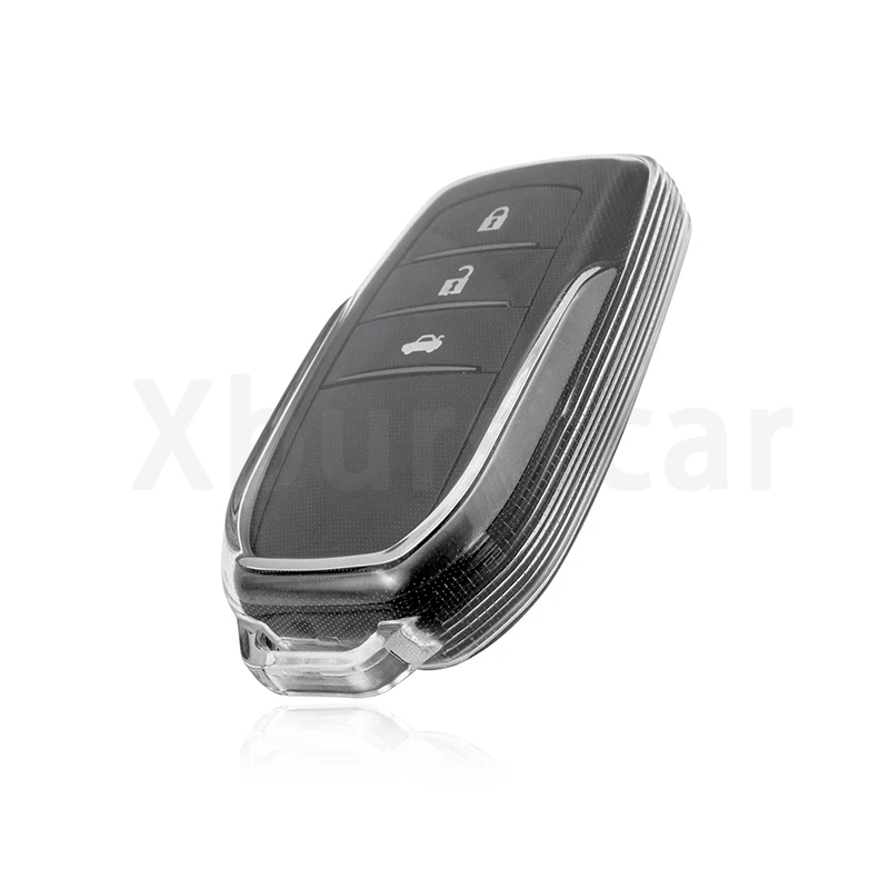 Przezroczyste etui z TPU na kluczyk samochodowy do Toyoty Sienna Venza Harrier Tundra RAV4 Prime Mirai Hilux Alphard Vellfire