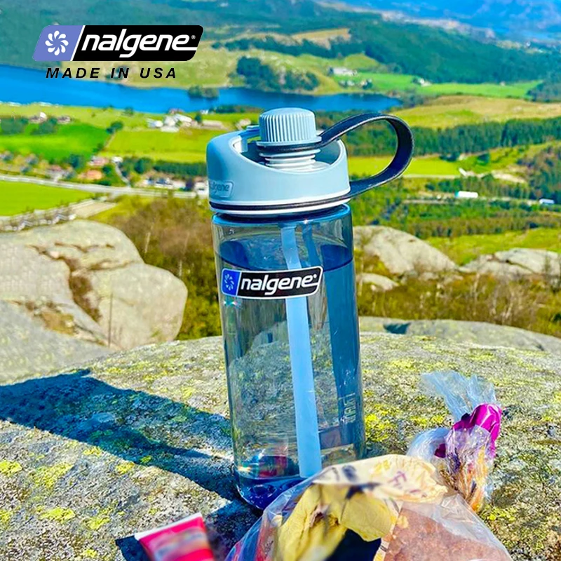 Imagem -05 - Nalgene-garrafa de Água de Palha para Esportes ao ar Livre Garrafa Portátil Corrida Viagem Caminhada 590ml