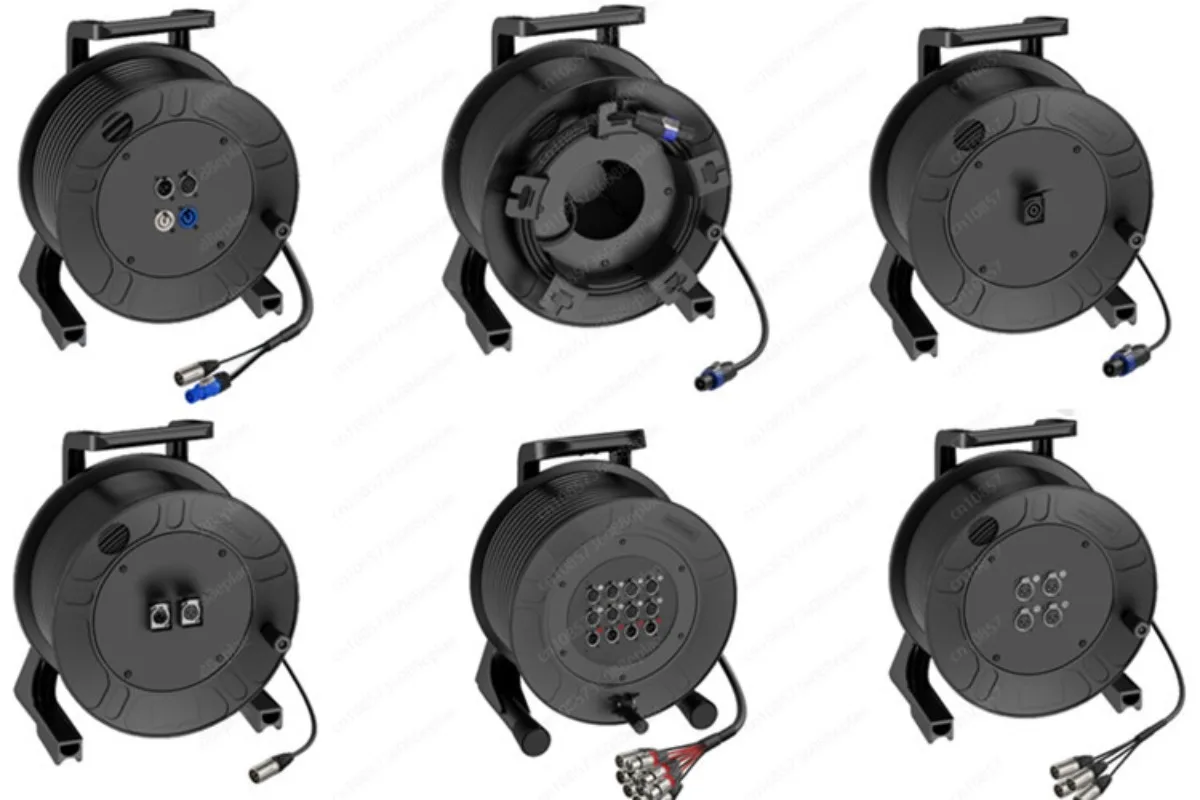 2-Way 4-way 8-way 12-way winding reel/cable car reel/audio signal transmission cable cable car/video signal cable reel