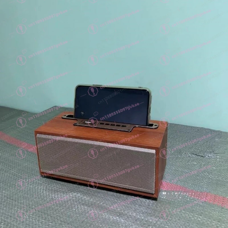 

Ретро Bluetooth-колонка из дерева с различными текстурами поверхности, со слотом для карты памяти, стерео, для дома и компьютера