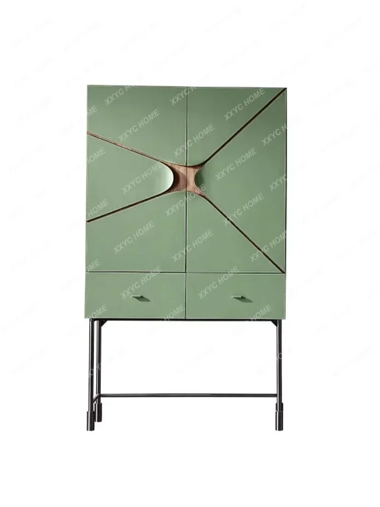 

Входной шкаф, простой итальянский минималистичный винный шкаф, современный шкаф для сувениров, двухдверный шкафчик из цельного дерева, muebles de baño