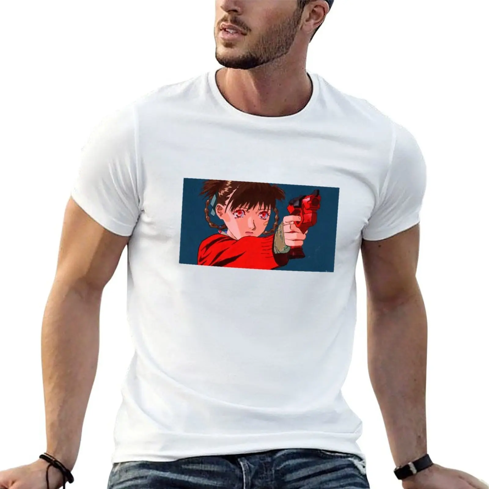 

Kite anime Sawa painted in traditional style T-Shirt t shirts for man graphic vintage man t shirts cotton T-Shirt