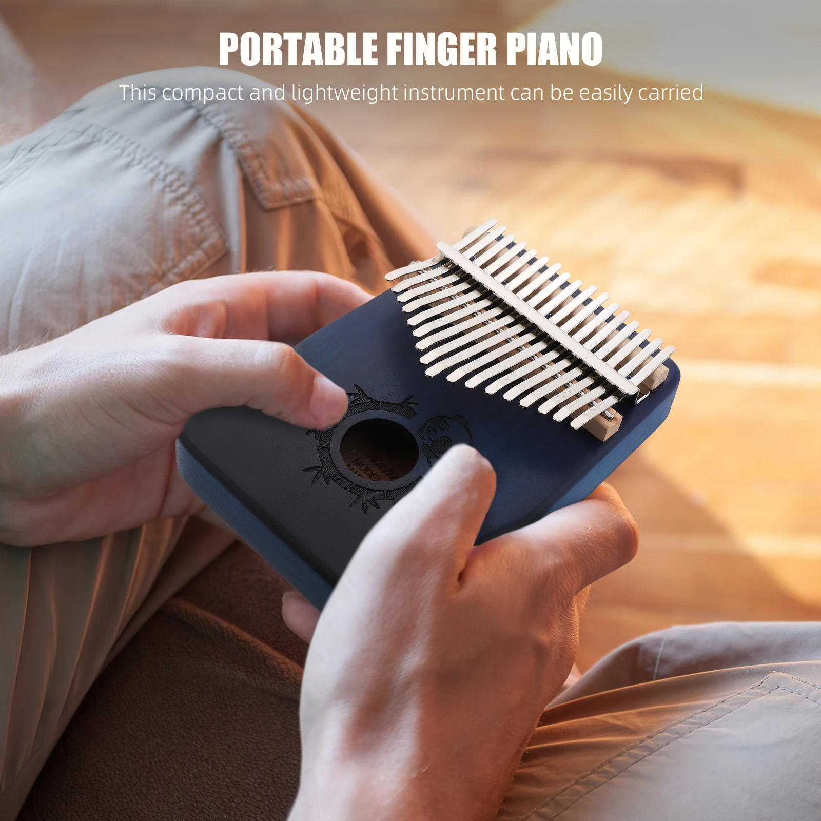 

1 Set Kalimba For Kids And Adults 17 Keys Thumb Piano Finger Piano Beginner-Friendly Ideal For Use And Musical Presents