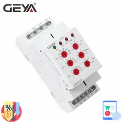 GRV8-10 Din Rail 3 Phase Voltage Monitoring Relay with Reset Time 0.1s-10s Voltage Relay 36mm Width