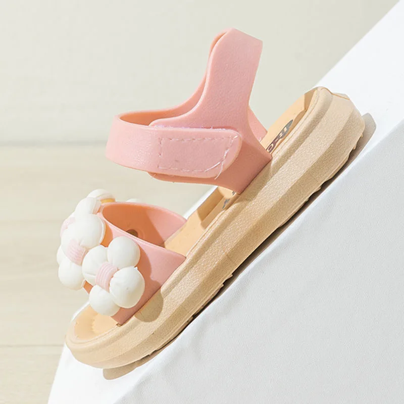 2022 new girls sandals Baotou beach shoes 1-5years old children non-slip soft bottom children\'s sandals non-slip summer sandals