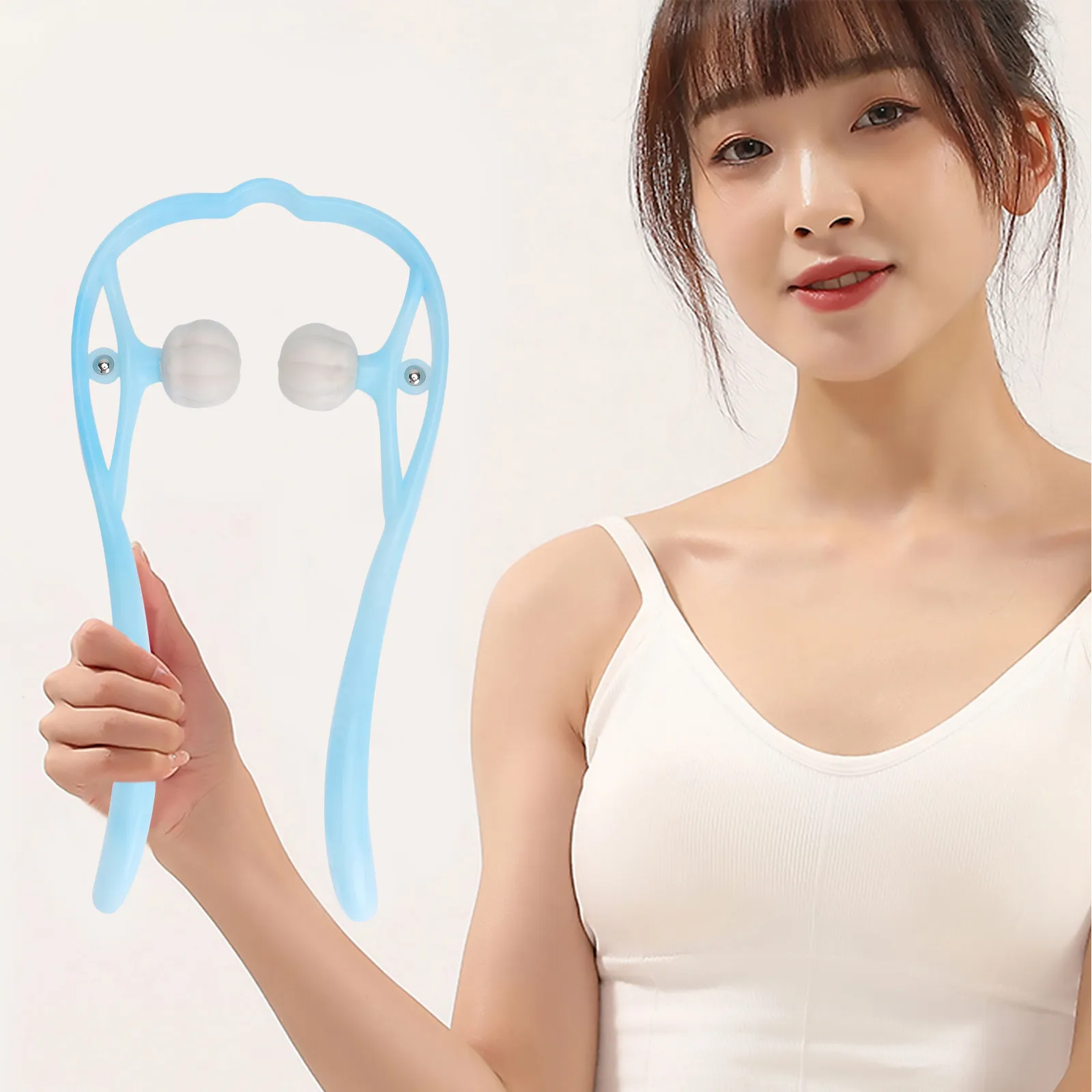 Neck Massage Roller Handy Massager Acupuncture Point Portable Relaxing Cervical Spine