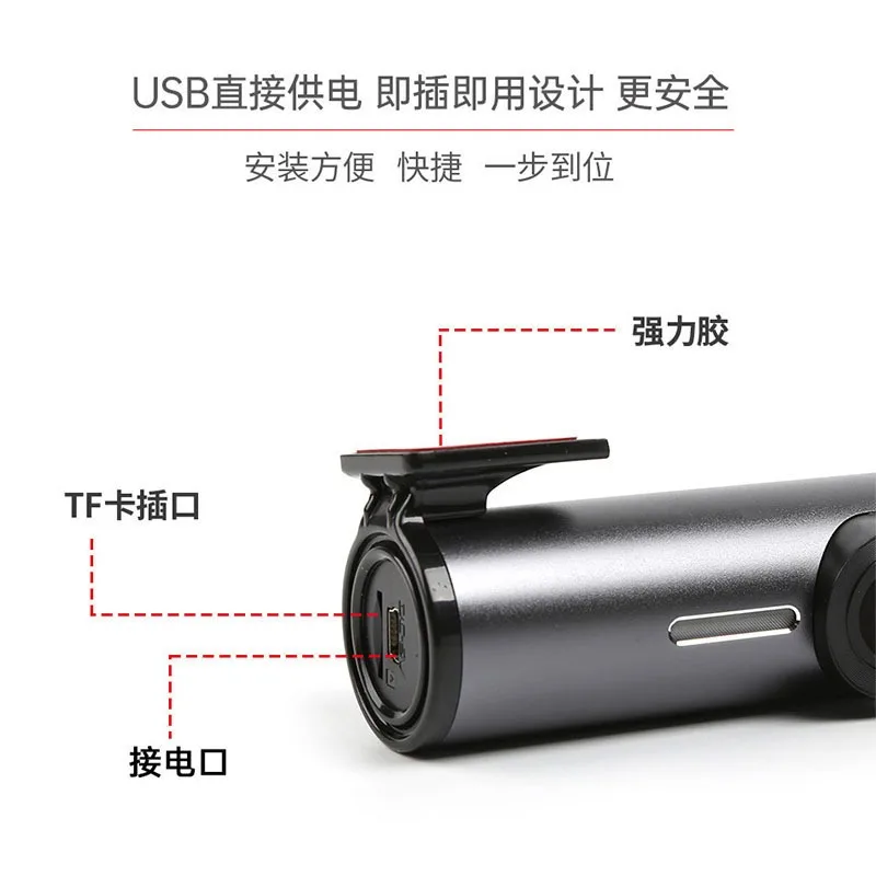 Mini WiFi Dash Cam Lipstick, Hidden USB No-Screen, 1080P Starlight Night Vision, APP Preview, Loop Record, Easy Install.