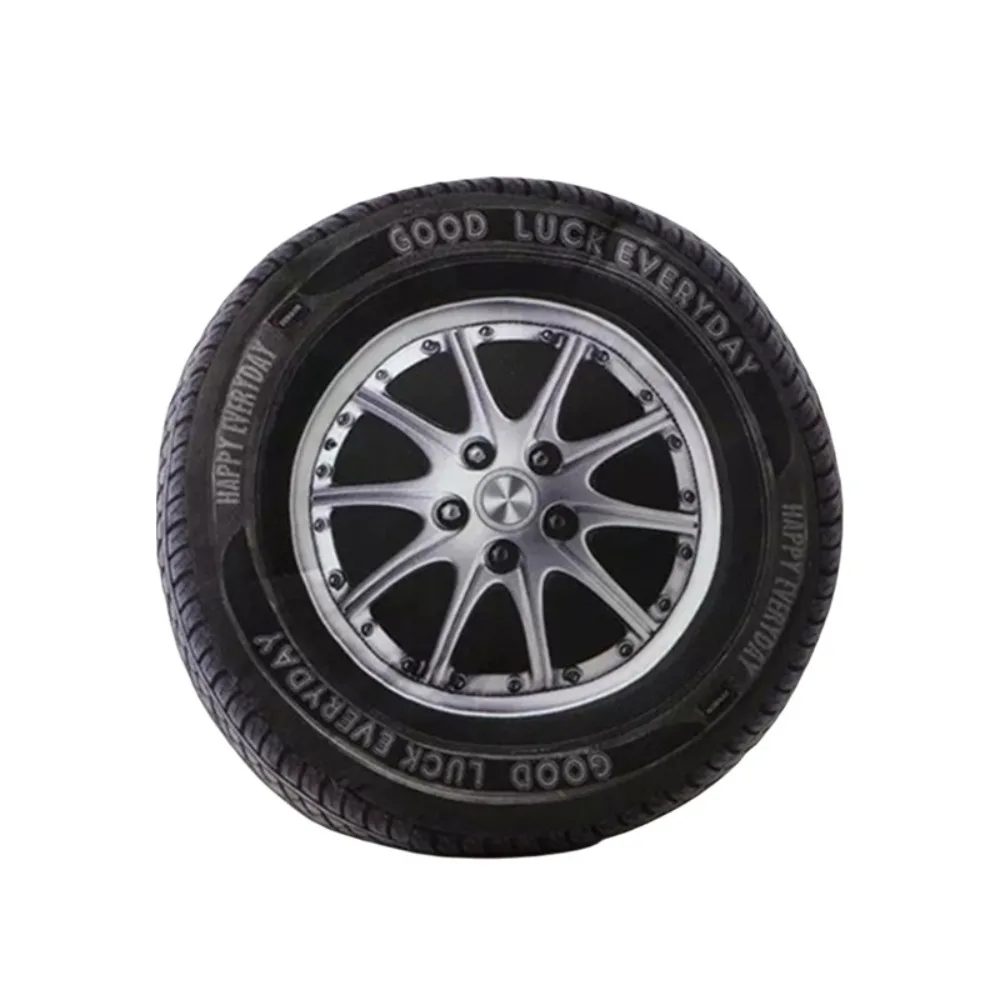 

Креативная имитация автомобильной подушки в форме шин, полипропиленовая хлопковая круглая подушка для сиденья, мягкая подушка для дивана, гостиная