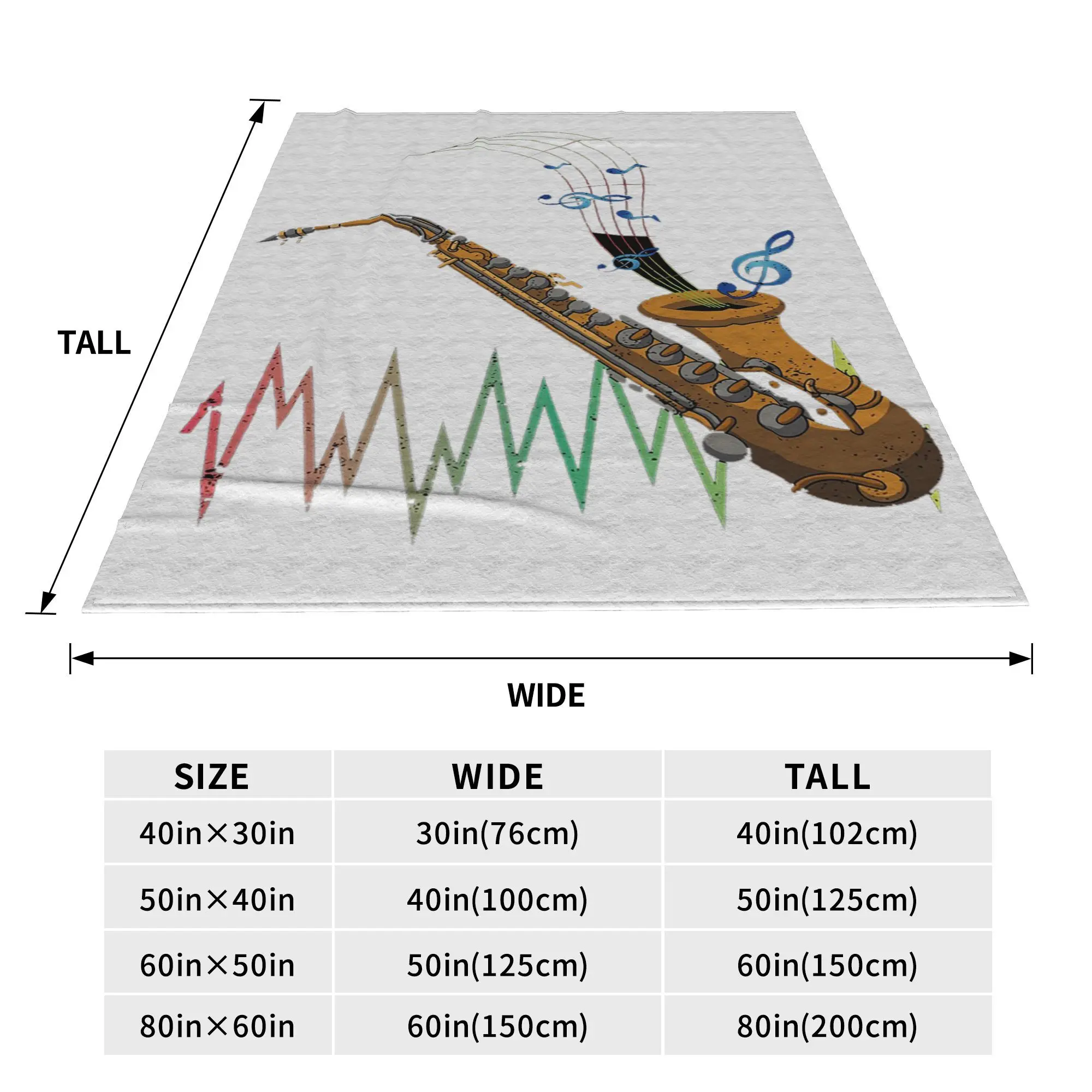 Saxophone Player Music Art Girls Y2k Graphic Blankets Soft Warm Flannel Throw Blanket Bedding for Bed Living room Picnic Travel