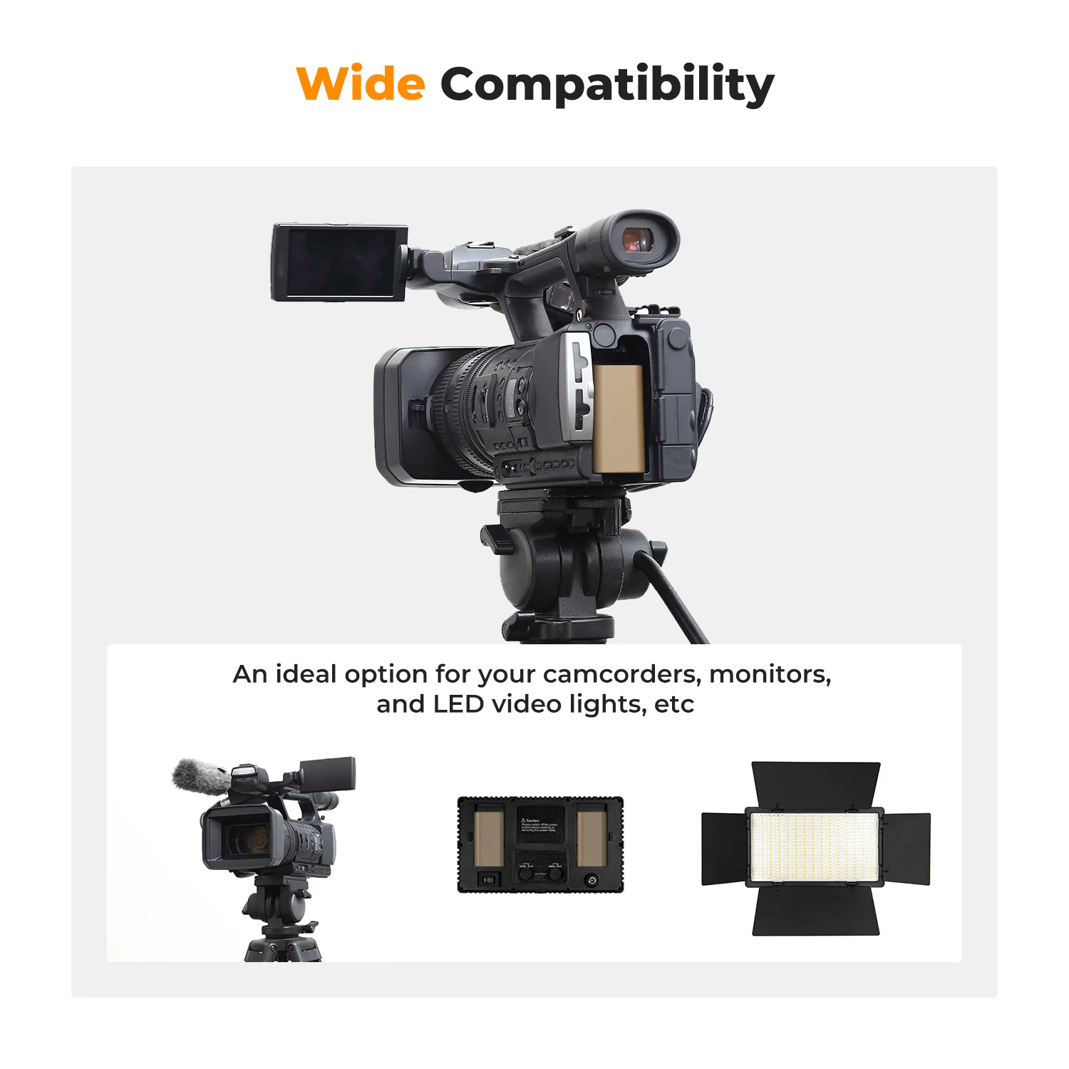 K&F Concept NP-F550 Battery 3500mAh with Type C Direct Rechargeable Battery for Sony CCD-RV100 CCD-RV200 Camera Video Batteries