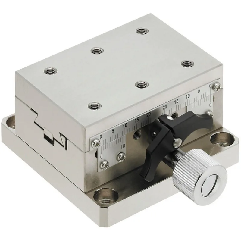 Table coulissante manuelle de réglage fin de haute précision, axe X, support en queue d'aronde, type d'engrenage