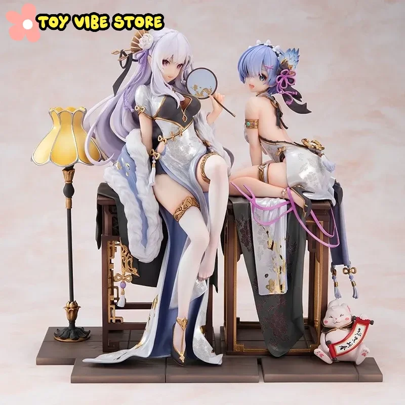 

Фигурка Эмилии Рем в костюме чхонсам, 22 см, из аниме «Начинаем жизнь в новом мире с нуля», коллекционная модель, украшение для рабочего стола, подарок, игрушка