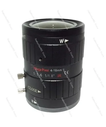 High Definition Industrial Lens 3 Megapixel Zoom 4-18mmC Interface Aperture F1.6 Gun Monitoring Machine Vision
