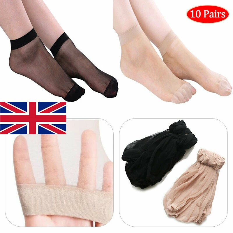 10 Pairs Lady Ankle High Tights Pop Socks Comfort Top Silky Smooth Women Sock