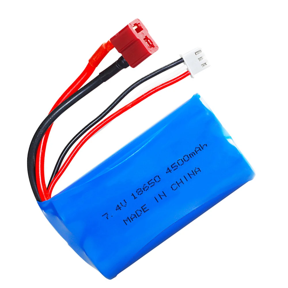 7.4V 4500mah 18650 Lipo Battery with T plug For XINLEHONG 9125 Remote Control toys Car Spare Parts 9125 Q901 XLH battery parts