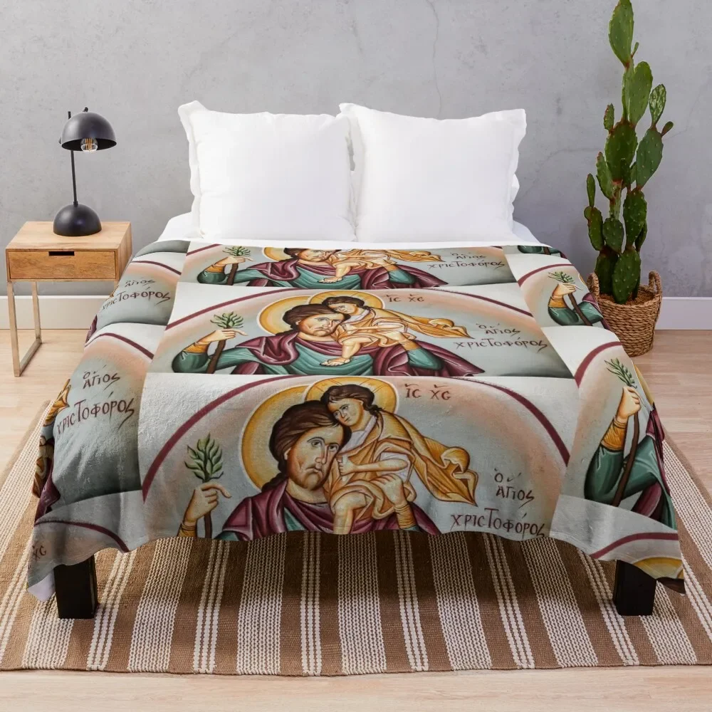 

Saint Christopher Throw Blanket
