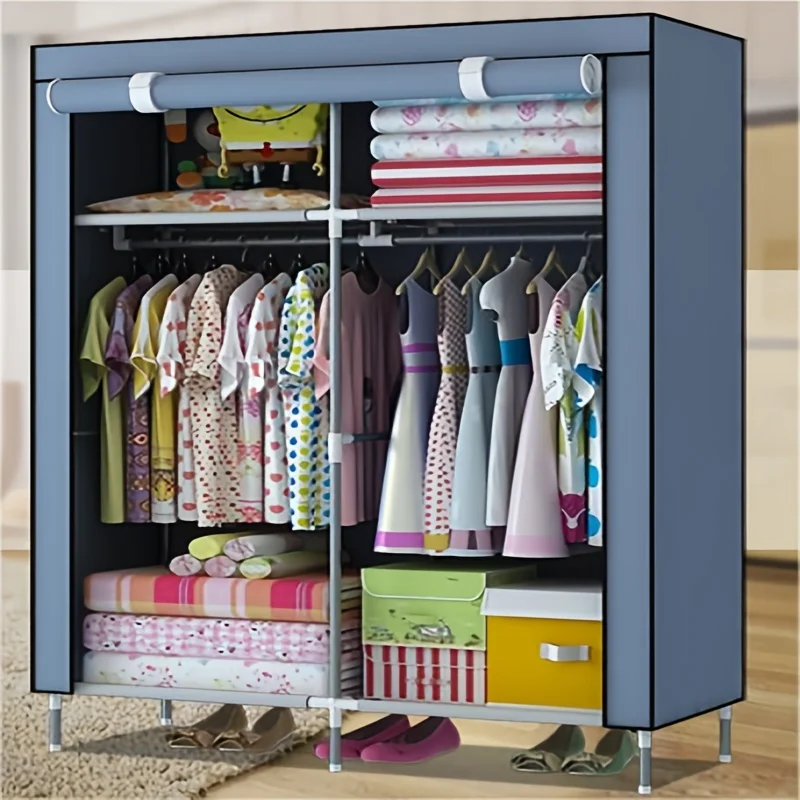 Portable Wardrobe Clothes Storage Organizer,Non-Woven Fabric Wardrobe,Freestanding Storage Shelves