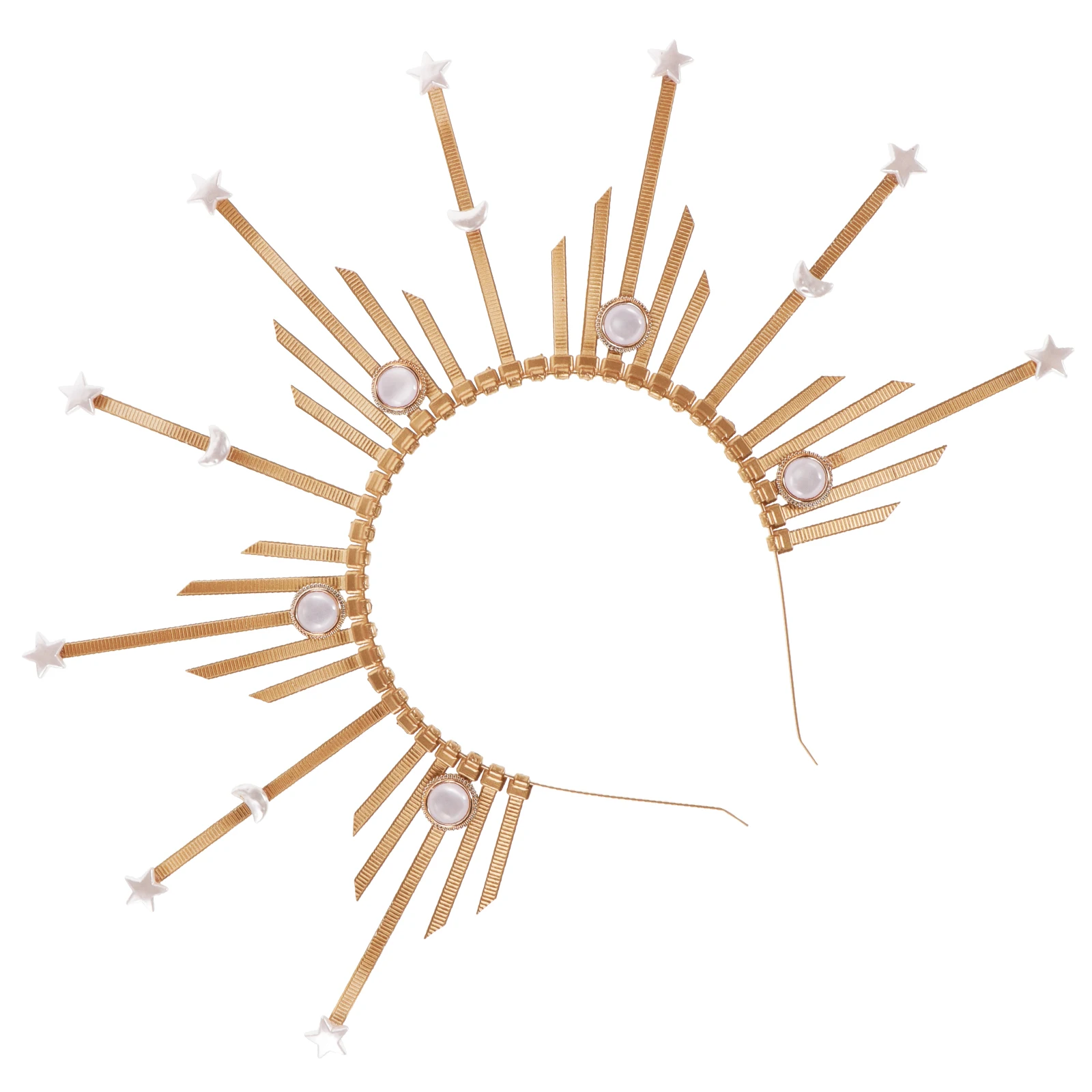 

1pcs Golden Headband Crown Hair Bands Women Lightweight Comfortable Photo Prop Party Prom Accessories Carnival Adult Hair