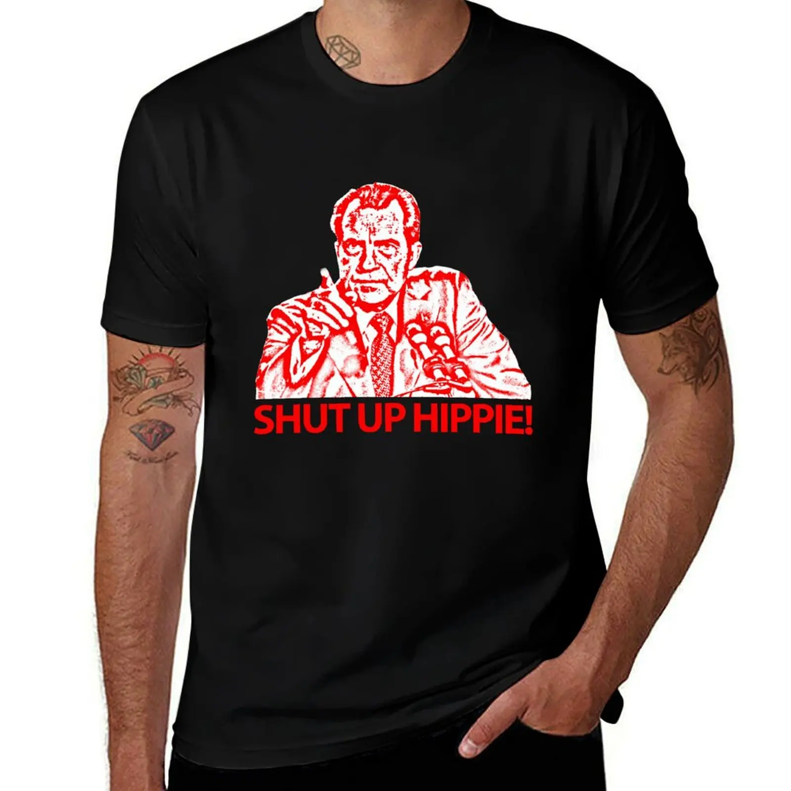 

NIXON - Shut up hippie! T-Shirt High Quality Durable T-Shirt